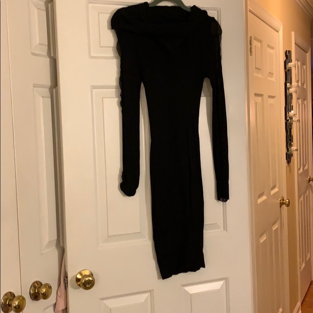 Bebe black turtleneck sweater dress